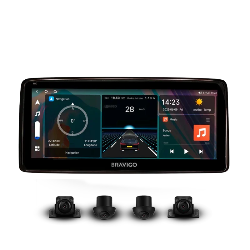 MÀN HÌNH ANDROID Ô TÔ BRAVIGO BLUX MAZDA NEW
