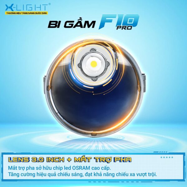 ĐÈN BI GẦM X-LIGHT F10 PRO 3 NHIỆT MÀU
